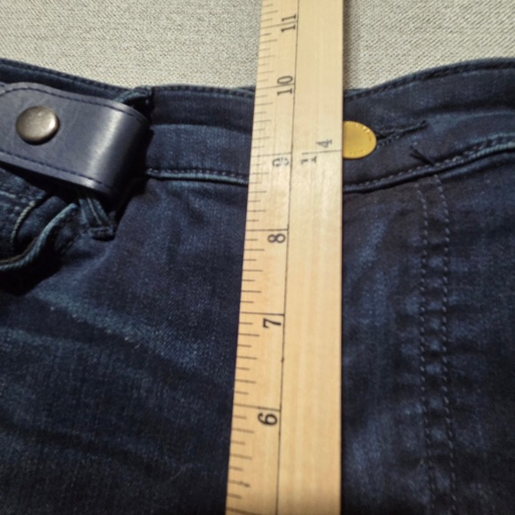 Dear John Rosa Flare Stretch Jeans Belted Mid Rise Dark Wash Denim Women's 30 - Picture 6 of 9